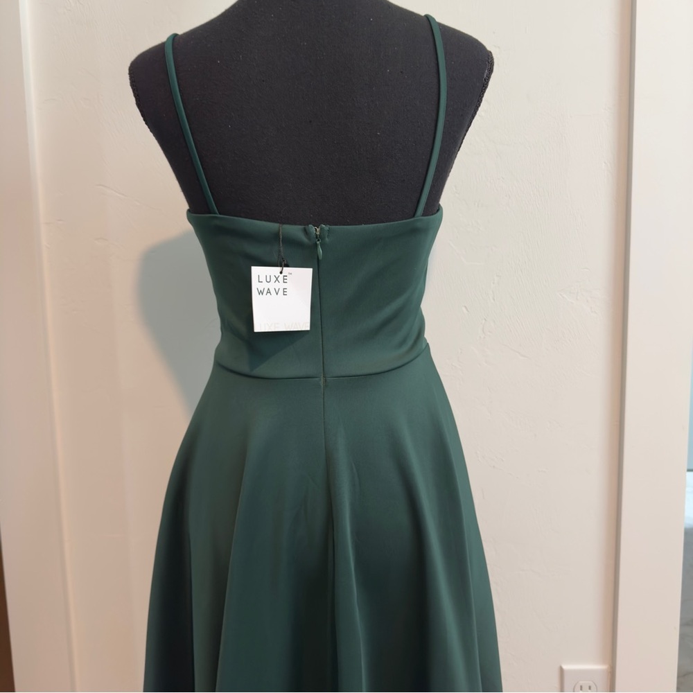 Lux Wave NWT Emerald Green High Low Dress S - Picture 10 of 16